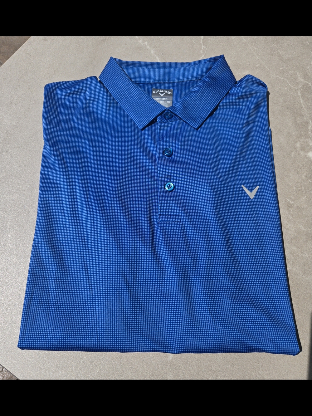 Callaway Blue Micro-Grid Golf Polo- Men's xxl